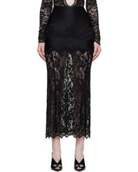 Rabanne - Lace Midi Skirt - Lyst