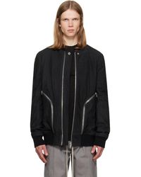 Rick Owens - Tower Heizer Flight Suede Bomber Jacket - Lyst