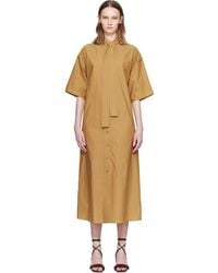 Lemaire - Tan Reversible Tube Midi Dress - Lyst