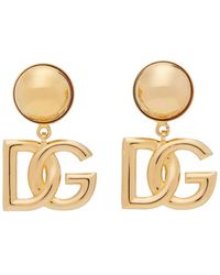 Dolce & Gabbana Dolcegabbana ゴールド Dg ロゴ イヤリング - マルチカラー