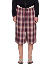 Acne Studios - Check Shorts - Lyst