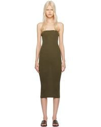 St. Agni - Khaki 90S Midi Dress - Lyst