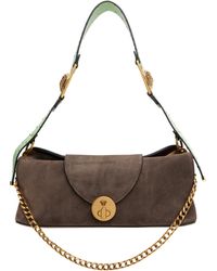 Versace - Vivian Embellished Suede Clutch - Lyst