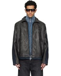 DIESEL - J-Hole Faux-Leather Jacket - Lyst