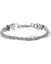 Emanuele Bicocchi Silver Single Torsion Rope Bracelet - Metallic