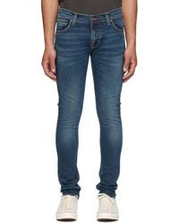 Nudie Jeans - Jean tight terry bleu - Lyst