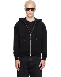 Tom Ford - Pull À Capuche Noir En Coton À Glissière - Lyst