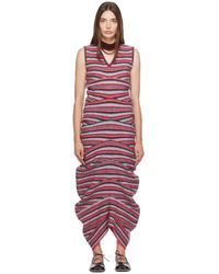 Kiko Kostadinov - Multicolor Striped Curl Midi Dress - Lyst