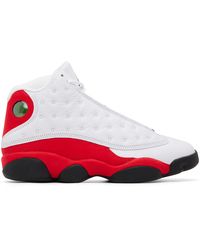 Nike - Baskets Rétro Air Jordan 13 Blanc Et Rouge - Lyst