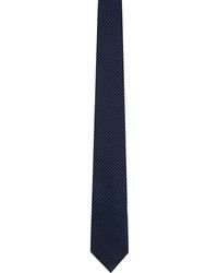 Zegna - Cravate eu marine à motif en tissu jacquard - Lyst