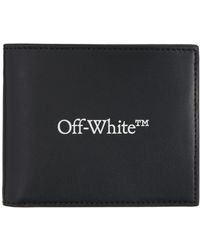 Off-White c/o Virgil Abloh - Off- portefeuille noir à logo - Lyst