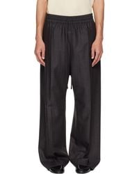 Fear Of God - Striped Wool Wide Leg Drawstring Trousers - Lyst