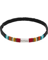 Paul Smith - Bracelet À Perles Plates À Rayures - Lyst