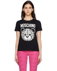 Moschino - T-shirt noir à image à logo imprimée - Lyst
