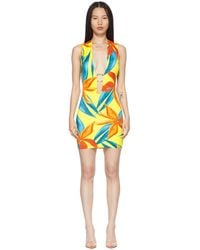 Louisa Ballou - Ssense Exclusive Yellow & Orange Sleeveless Ring Dress - Lyst