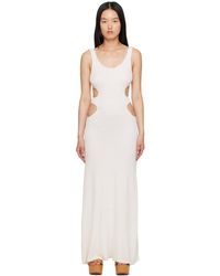 Chloé - Off-white Cutout Maxi Dress - Lyst