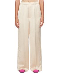 MM6 by Maison Margiela - Pleated Straight Casual Pants - Lyst