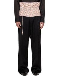 Dries Van Noten - Contrast Waist Jacquard Trousers - Lyst