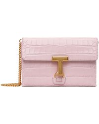 Tom Ford - Pink Mini Stamped Croc Bag - Lyst