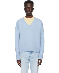 Ami Paris - Blue Cropped Sweater - Lyst