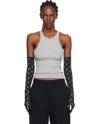 Marine Serre - Moon Logo Ribbed Jersey Tank Top - Lyst