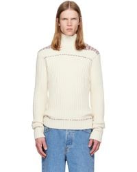 Dries Van Noten - Off- Rib-Knit Wool Turtleneck - Lyst