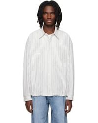WOOYOUNGMI - Stripe Patch Shirt - Lyst