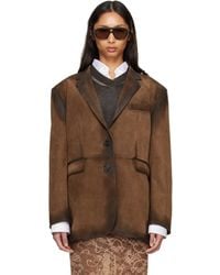 Acne Studios - Suede Suit Jacket - Lyst