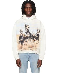 Represent - Pull À Capuche Blanc Cassé À Image - Lyst