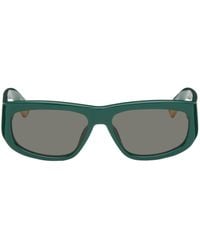 Jacquemus - Lunettes de soleil 'les lunettes pilota' vertes - Lyst
