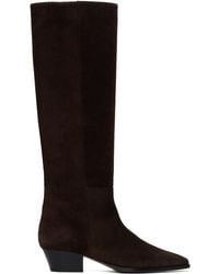 Aeyde - Medea Suede Knee-High Boots - Lyst