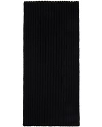 Rick Owens - Écharpe noire en tricot côtelé - Lyst