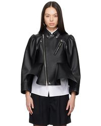 Noir Kei Ninomiya - Zip Faux-Leather Jacket - Lyst