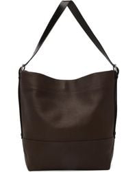 Lemaire - Cabas Brun À Anse De Style Ceinture - Lyst