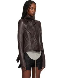 Rick Owens Microbiker レザージャケット ホワイト | Lyst