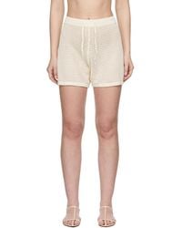 Nanushka - Off-white Crocheted Fico Shorts - Lyst