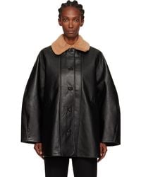 RECTO. 70S Orchid Faux-Fur Coat in Black | Lyst