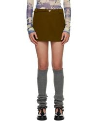 OPEN YY - Belted Miniskirt - Lyst