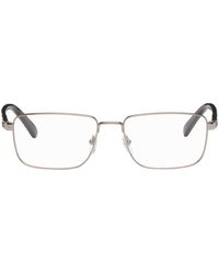 Gucci - Silver Rectangular Glasses - Lyst