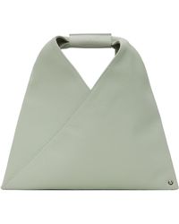 MM6 by Maison Martin Margiela - Mini Cabas Gris À Panneaux Triangulaires - Lyst