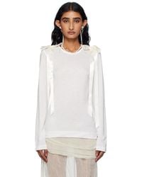 Simone Rocha - Off- Bow Ribbon Tail Long Sleeve T-Shirt - Lyst