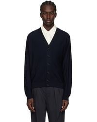 Lemaire - Navy Twisted Cardigan - Lyst