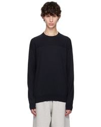 Jil Sander - ネイビー クルーネック 長袖tシャツ - Lyst
