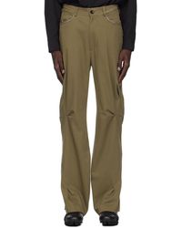 Kiko Kostadinov - Pantalon Kaki À Pinces En K - Lyst