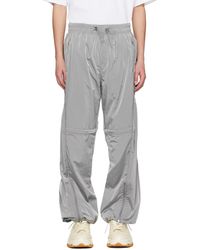 WOOYOUNGMI - Pantalon de survêtement gris à panneaux - Lyst