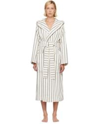 Tekla - Off- & Terry Hooded Bathrobe - Lyst
