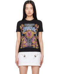 Versace Jeans Couture - ブラック Crystal Tour Logo Tシャツ - Lyst