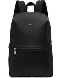 BOSS - Logo Hardware Grained-Leather Backpack - Lyst