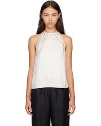 Loulou de Saison - Off- Cami Silk Twill Cape Top - Lyst