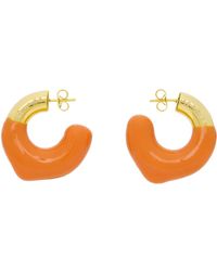 Sunnei Ssense Exclusive Rubberized Earrings - Orange